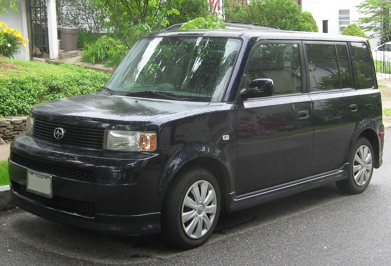A first-generation 2004 Scion xB, representative of the model Michael Ma built and rebuilt over multiple eras